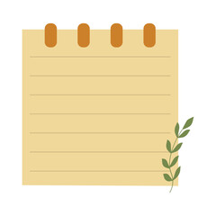 A set of floral paper notes with different layouts and leaf. Large collection of cute blank sticky notes. Vector illustration.