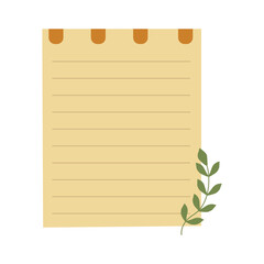 A set of floral paper notes with different layouts and leaf. Large collection of cute blank sticky notes. Vector illustration.