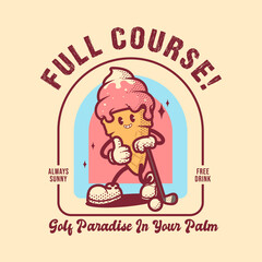 Ice Golf Logo Vintage and Retro