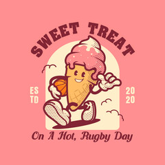 Ice Basketball Logo Vintage and Retro