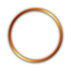 Fototapeta premium gold color circle with shadow