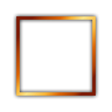 gold color rectangle with shadow