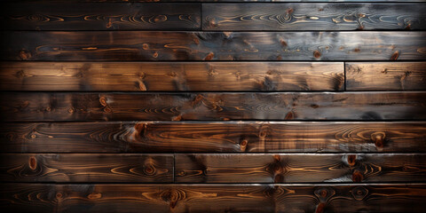 Dark Stained Hardwood Panel Wall Background