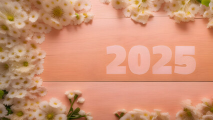 Number 2025 written on empty road. Concept of New 2024 Year. Concept of planning, tasks - 685946290