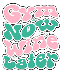 Retro Gym quates Craft Design. T-shirt Design. Illustration