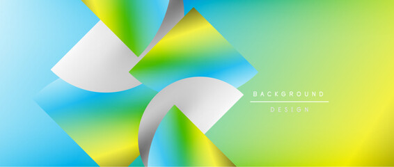 Bright color circle and round element minimal geometric abstract background for posters, covers, banners, brochures, websites