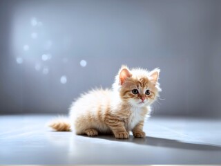 Fototapeta premium 少し警戒してる子猫