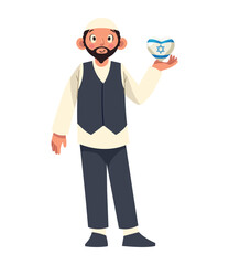 israel save persons jewish man with flag