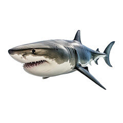 Naklejka premium great white shark on transparent background