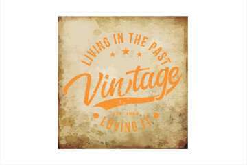 living in the past vintage t shirt design