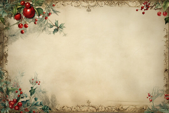 christmas greeting card with christmas tree
