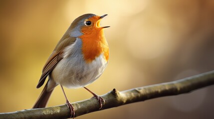 Fototapeta premium robin on a branch