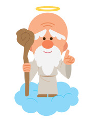 アドバイスしている神様