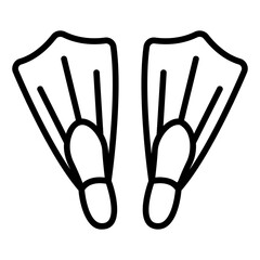 flippers outline icon © Sentya