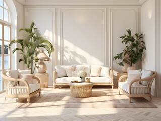 living room with elegant furniture