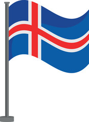 iceland flag illustration on post