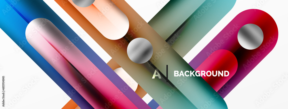 Aufkleber Dynamic lines geometric vector background. Visual symphony of dynamic lines converging to form mesmerizing geometric vector background, where creativity and geometry dance in perfect harmony