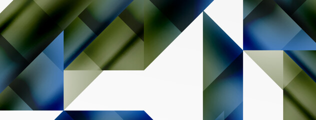 Fototapeta premium Vivid abstraction unfolds. Triangles in seamless harmony, composing dynamic geometric backdrop. Interplay of angles and hues forms captivating tapestry, evoking modernity and artistic allure