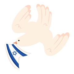 israel peace dove illustration