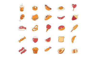 food and drink vector collection