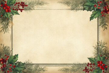 christmas background with fir branches