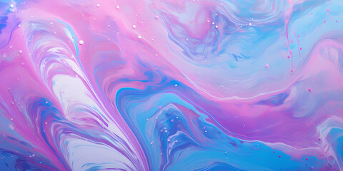 A colored marble texture on a blue and pink background