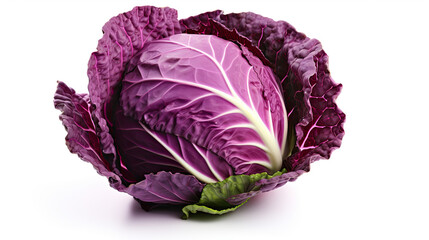 purple cabbage isolated on white background
