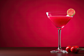 Christmas cranberry cocktail with rosemary