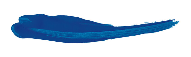 Shiny blue brush watercolor painting isolated on transparent background. watercolor png