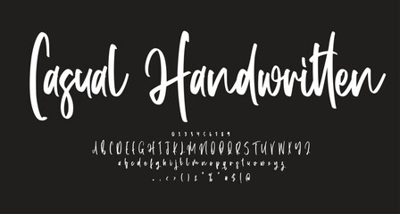 casual handwritten font Best Alphabet Alphabet Brush Script Logotype Font lettering handwritten