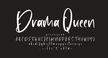  drama queen Script font Best Alphabet Alphabet Brush Script Logotype Font lettering handwritten