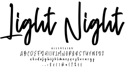 Light Script handwritten font Best Alphabet Alphabet Brush Script Logotype Font lettering handwritten