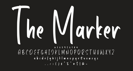 marker handwritten font Best Alphabet Alphabet Brush Script Logotype Font lettering handwritten