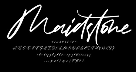 Maidstone Handwritten Script font Best Alphabet Alphabet Brush Script Logotype Font lettering handwritten