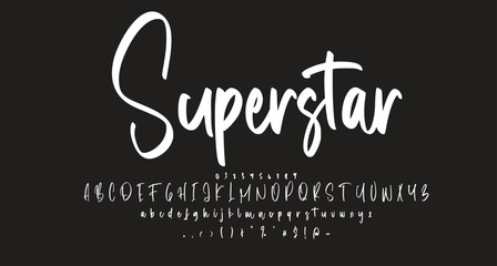 superstar Script font Best Alphabet Alphabet Brush Script Logotype Font lettering handwritten