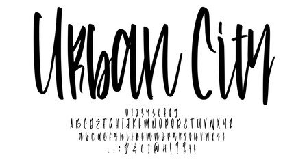 Urban Script Graffity Brush font Best Alphabet Alphabet Brush Script Logotype Font lettering handwritten
