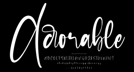 adorable Handwritten Script font Best Alphabet Alphabet Brush Script Logotype Font lettering handwritten