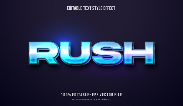 Modern editable text effect vibrant modern color shiny blue. Text style effect. Editable fonts vector files