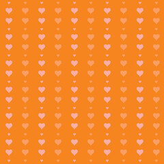 Abstract vertical heart pattern with yellow orange background banner design vector file
