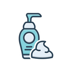 Color illustration icon for lotion