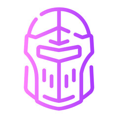 helmet Line Gradient Icon