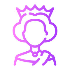 queen Line Gradient Icon