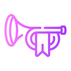 trumpet Line Gradient Icon