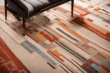 modern kilim wool living room rug