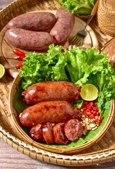 Isan Sausage, laos sausage, Isan pork sausage , pork sausage, thai called Mom Moo,thai food, thai style kitchen