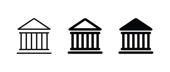 Bank Building icon, Court icon vector illustration for web, ui, and mobile apps