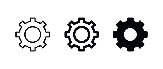 Gear icon, setting icon vector illustration web, ui, and mobile apps
