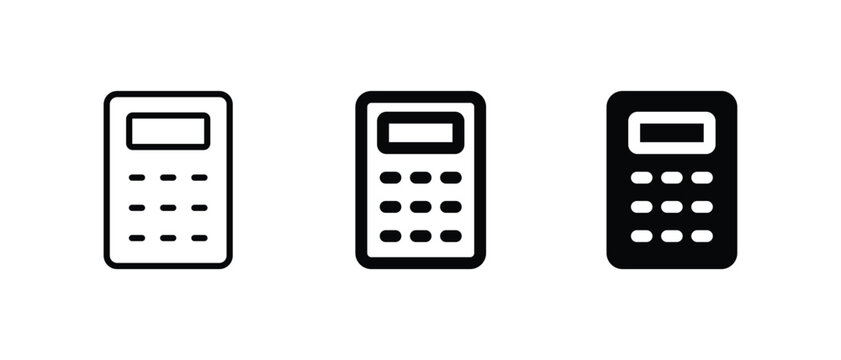 Calculator icon set vector illustration for web, ui, and mobile apps