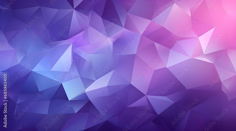 Wall mural Abstract polygonal blue and purple background. low poly wide banner