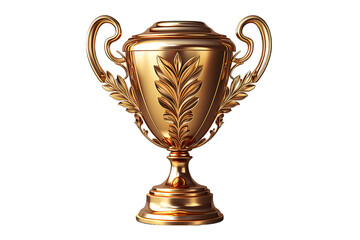 Fototapeta na wymiar golden winner cup isolated on PNG Background. Generative Ai.